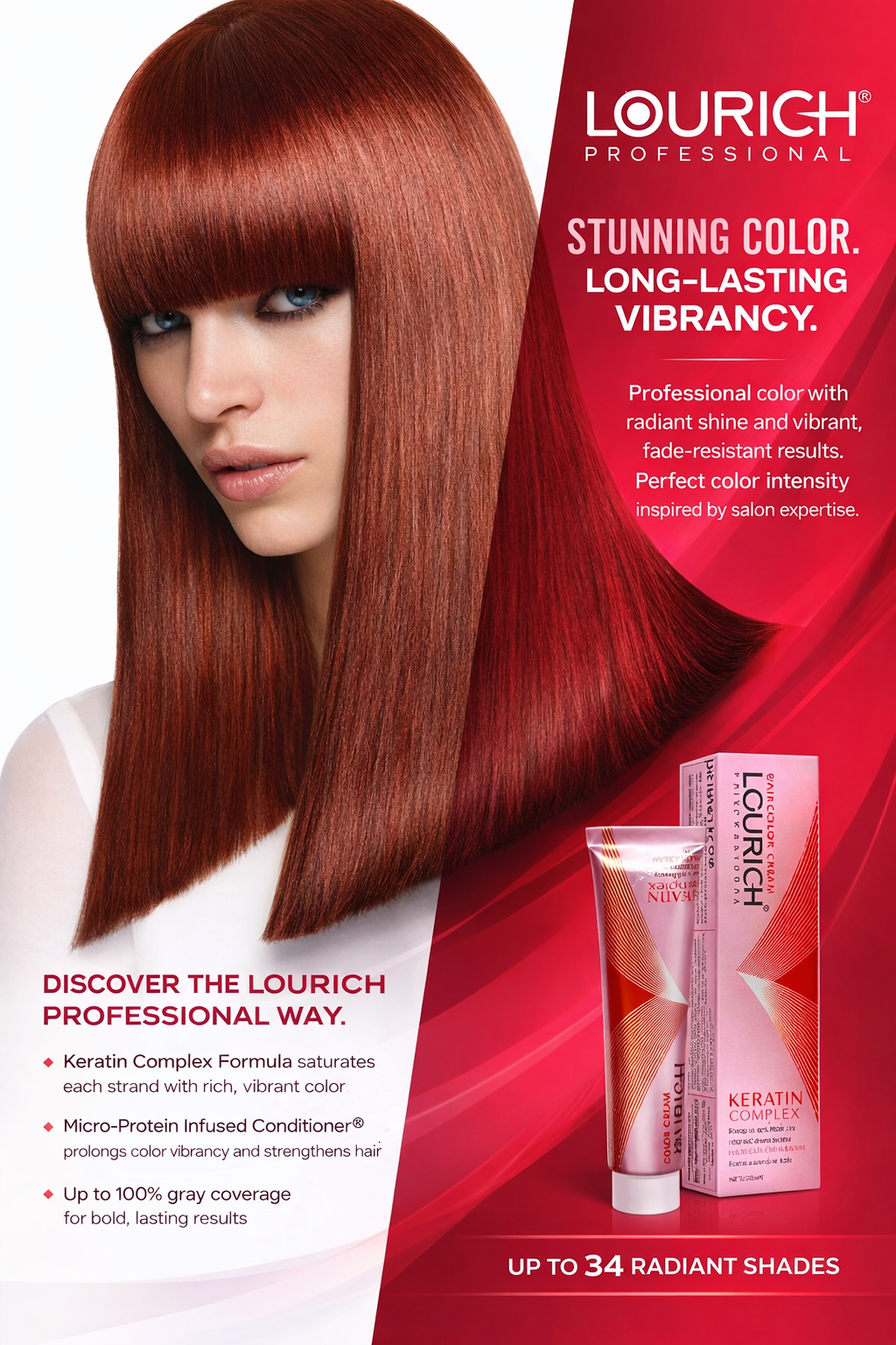 Lourich Professional Keratin Complex Hair Color Cream 120ml