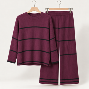 Premium Ribbed Knit Winter Co-Ord Set for Women – 2 Piece