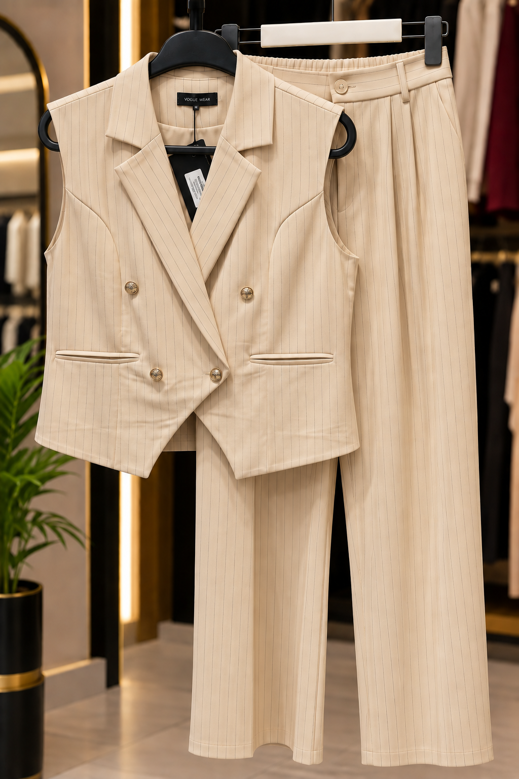 Premium Pinstripe Waistcoat & Trouser Co-Ord Set – Winter Collection 2026