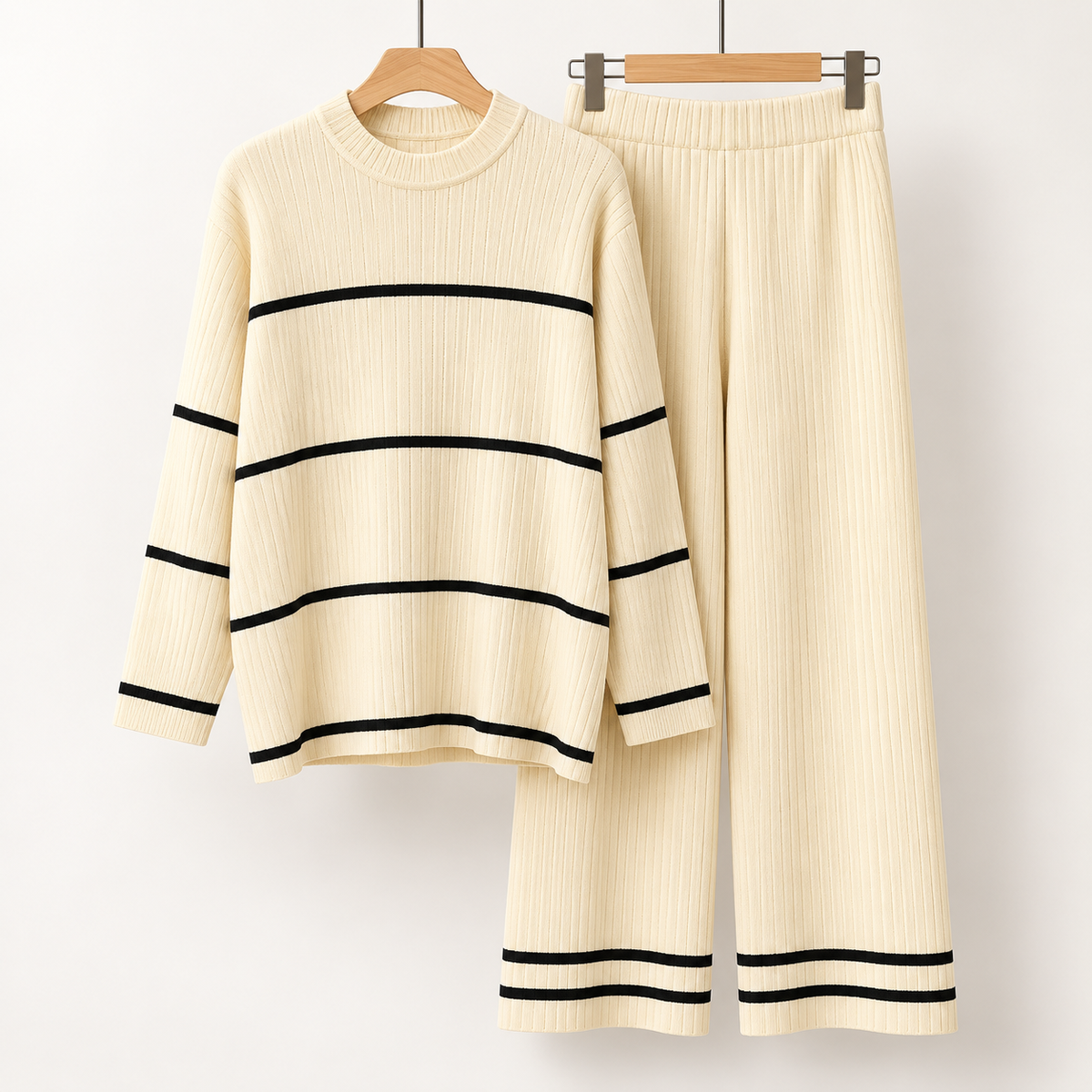 Premium Ribbed Knit Winter Co-Ord Set for Women – 2 Piece
