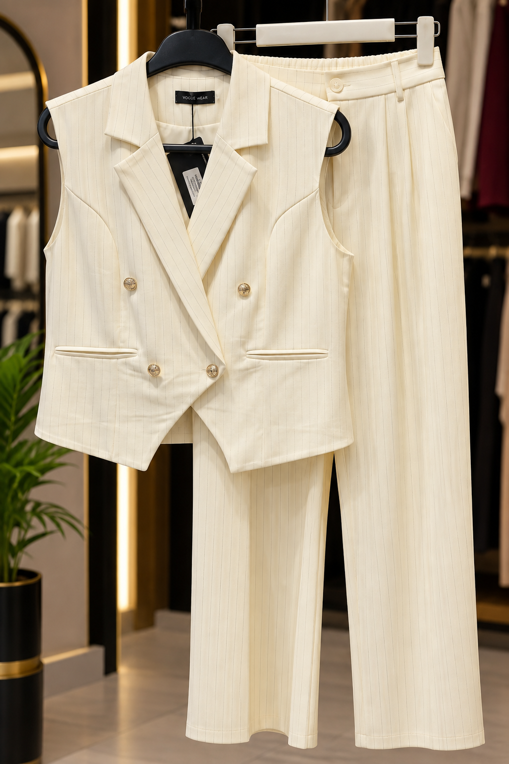 Premium Pinstripe Waistcoat & Trouser Co-Ord Set – Winter Collection 2026