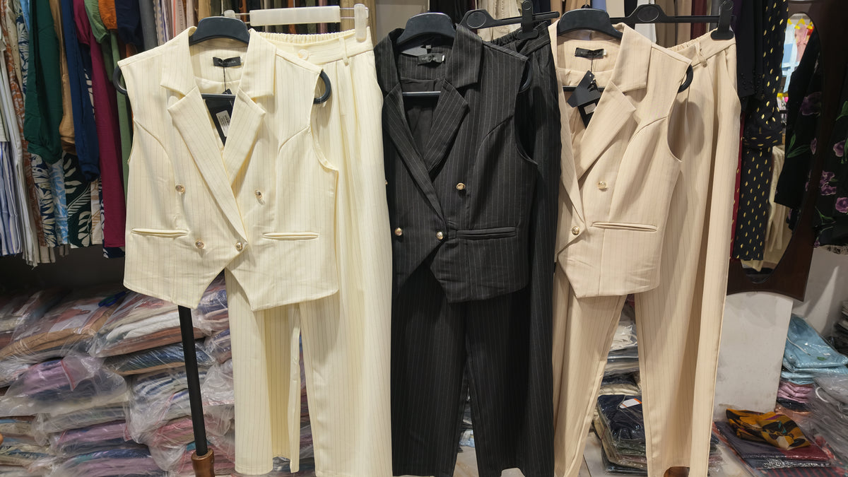 Premium Pinstripe Waistcoat & Trouser Co-Ord Set – Winter Collection 2026
