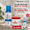 Aguira Pro Hair Repair Trio Offer – Buy Shampoo + Mask, Get Serum FREE + FREE Delivery